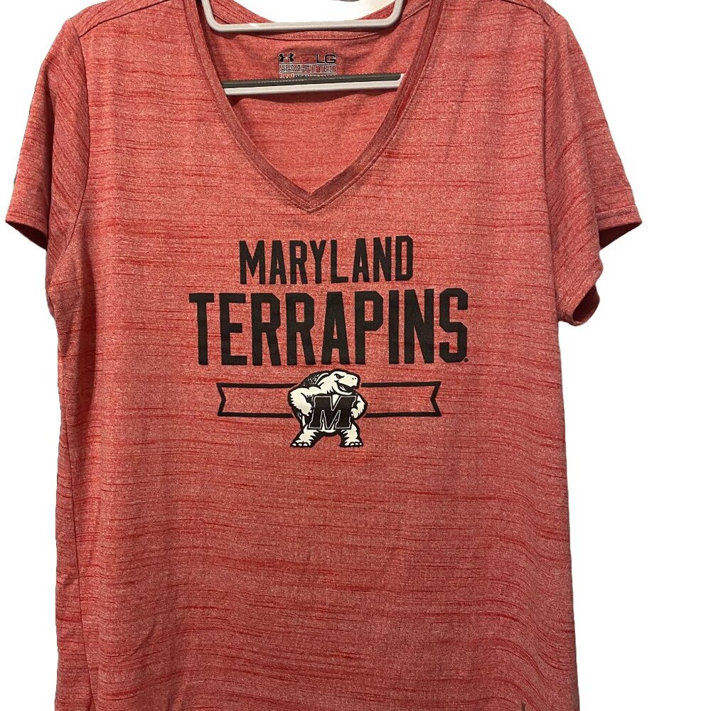 University of Maryland College Park Terrapins Under Armour Women's V-Neck Tee